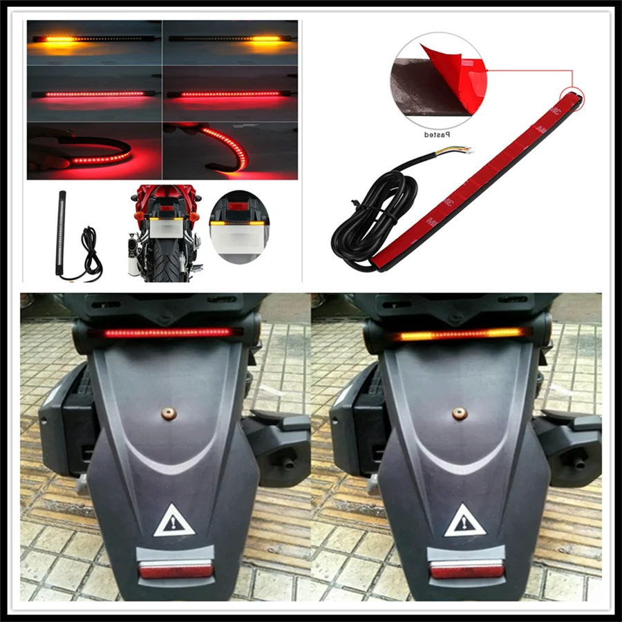 Motorcycle LED Tail lamp Plate Light Brake Stop Turn Signal Strip for Ducati SMART LE YAMAHA YZ250FX YZ450FX WR250
