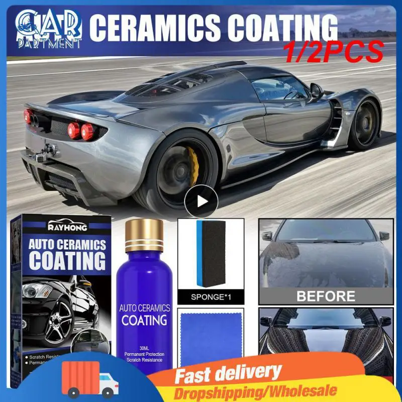 

1/2 шт., автомобильное керамическое покрытие для защиты краски от царапин