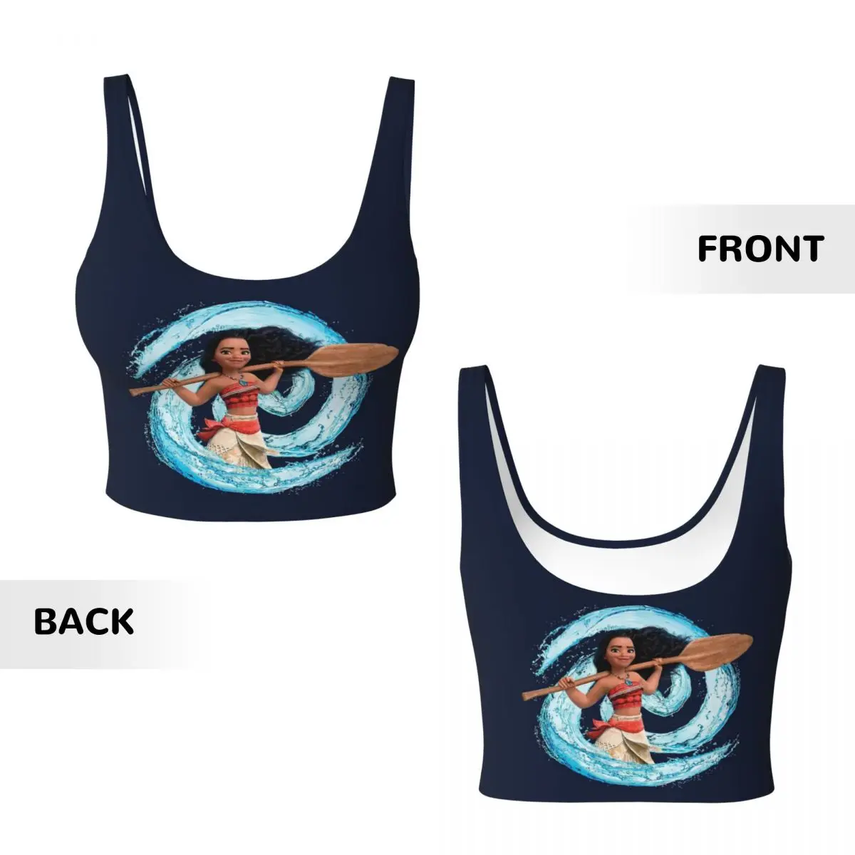 Индивидуальный ударный спортивный бюстгальтер Moana с спиральными волнами для