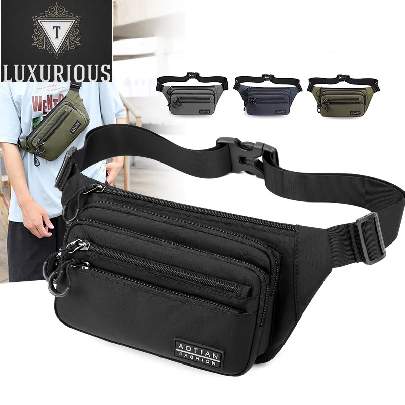 

Брендовые нейлоновые водонепроницаемые мужские сумки, новинка 2024, Мужская Уличная дорожная поясная сумка унисекс, нагрудная сумка с карманами для хранения, Прямая поставка