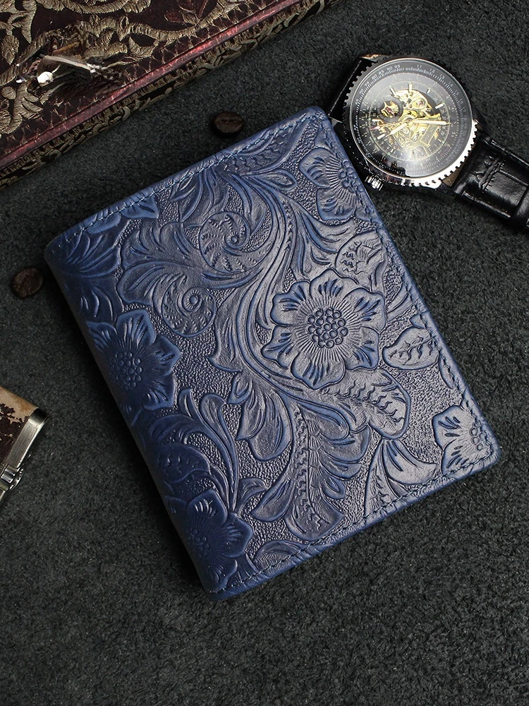 

Original Handmade Leather Vertical Wallet Men and Women Genuine Leather Retro Large-Capacity Wallet Simple Top Layer Crazy