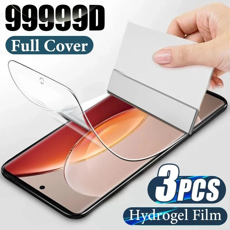 

3PCS HD Hydrogel Film for Vivo X90 X80 X70 X60 X51 X50 Pro Plus Screen Protector for Vivo X80 Lite Full Cover Protective film