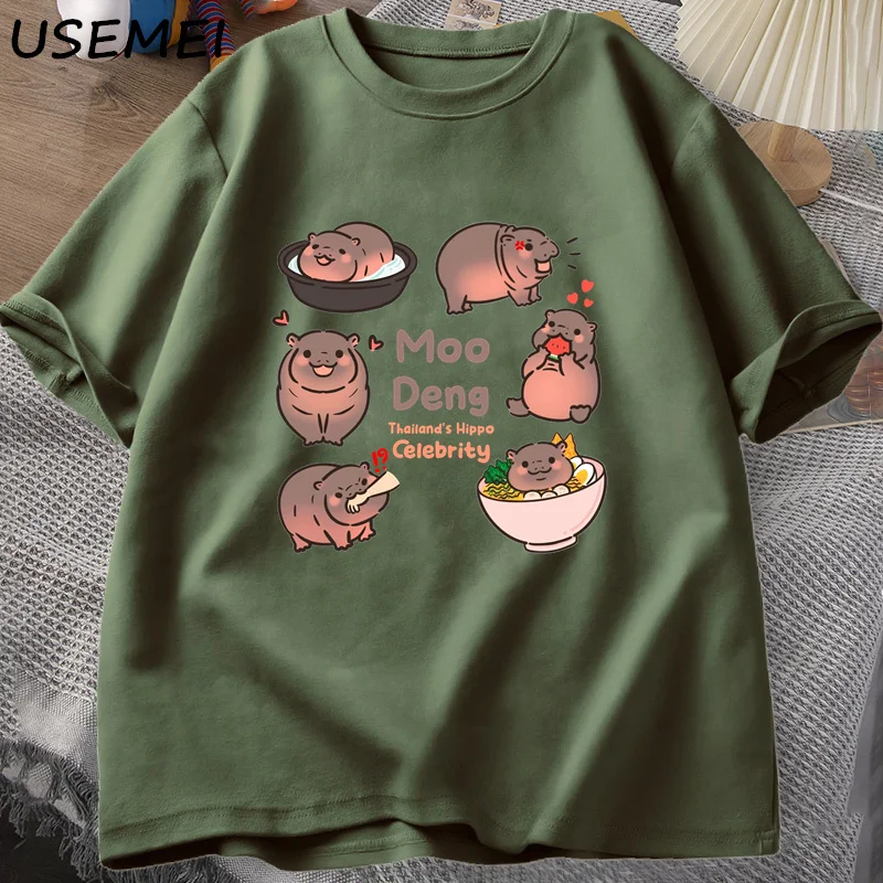 Moo Deng Хлопковая футболка