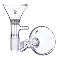 1pc dia 60mm 80mm glass conical filter funnel with suction nozzle1924 frosted standard joint for lab teaching tools
