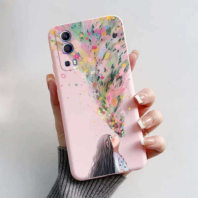 ДЛЯ Vivo Y72 5G Y52 Y75s телефон маска задняя крышка 2024 модная бабочка астронавт Coque Capas