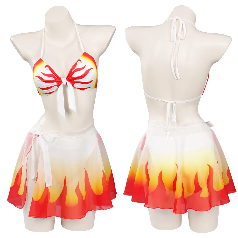 

Demon Slayer Rengoku Kyoujurou Sexy Jumpsuit Swimsuit Outfits Halloween Carnival Suit