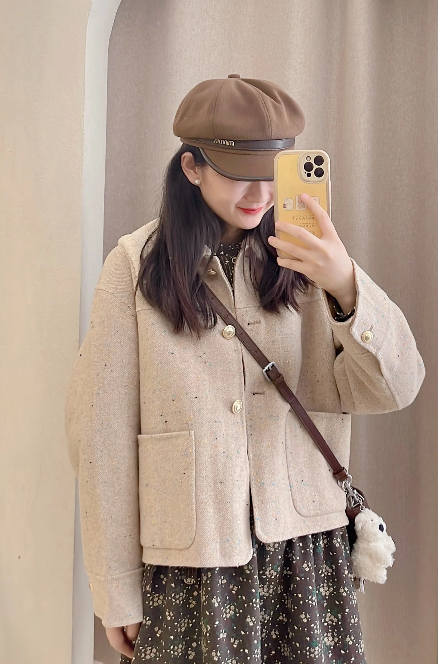 ЮМ в наличии Non-F Товары! Остров Южной Кореи домашняя шерстяная куртка с