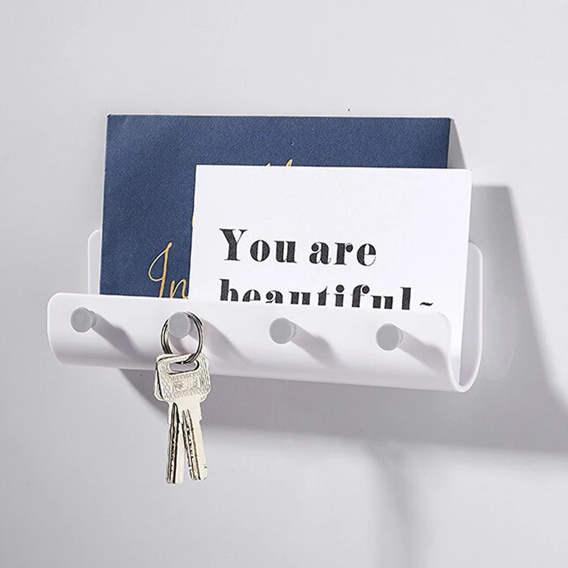 

Hanging Key Rack U Type Hook European Household Door Hanging Wall Storage Porch Entry Wall Without Perforation of The Frame