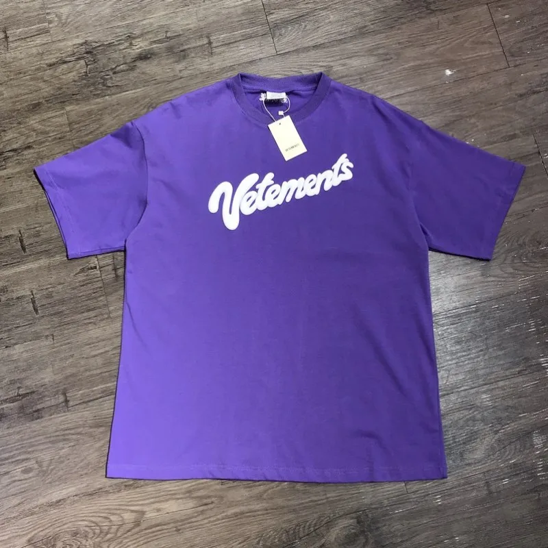 

2023ss Vetements Oversized T-Shirt Summer Men's Women's 1:1 Best Quality Printed Monogram Logo VTM Top T-Shirt