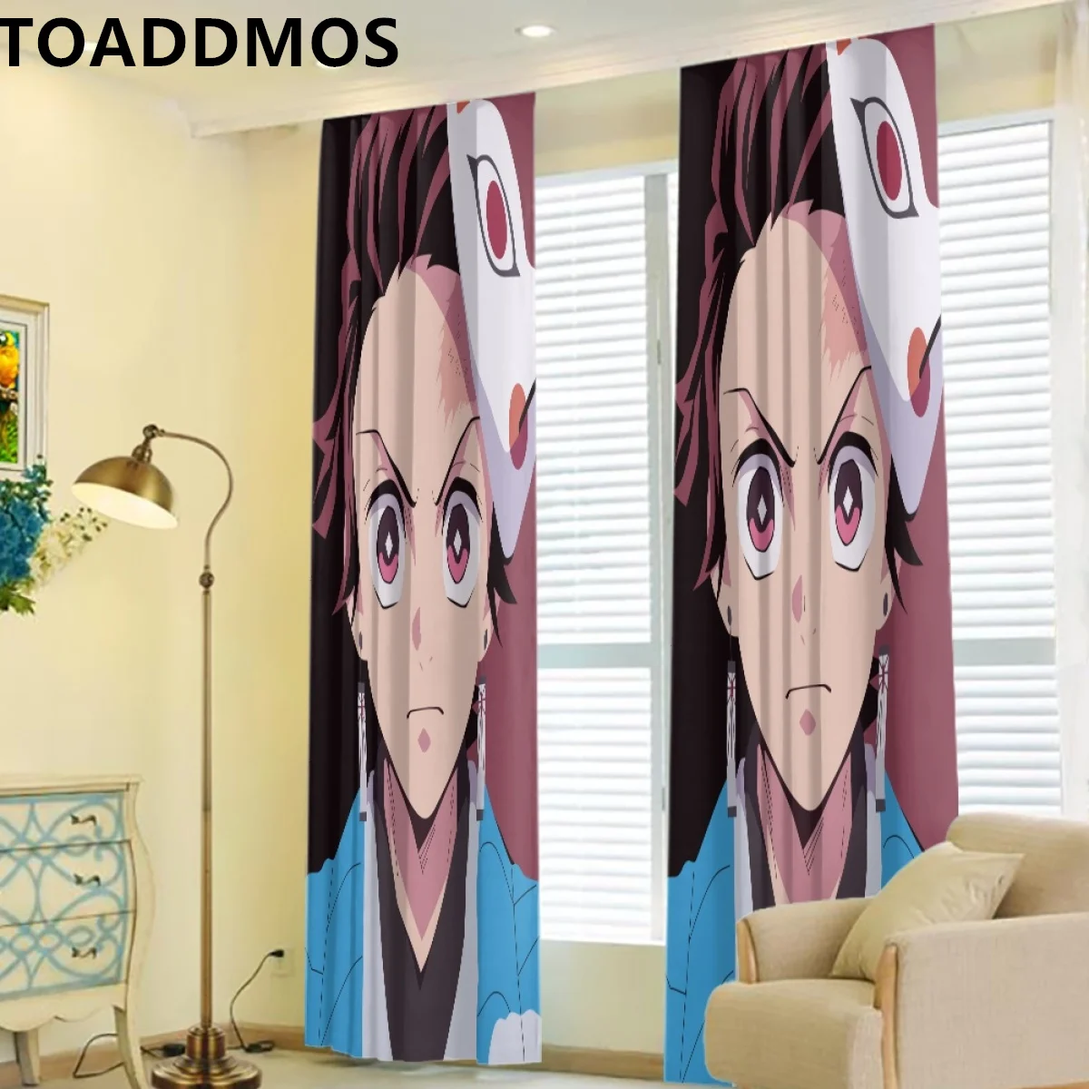 

TOADDMOS аниме Kamado Tanjirou светонепроницаемые шторы для спальни манга рассекающий демонов пользовательские шторы Детские оконные занавески домашний текстиль