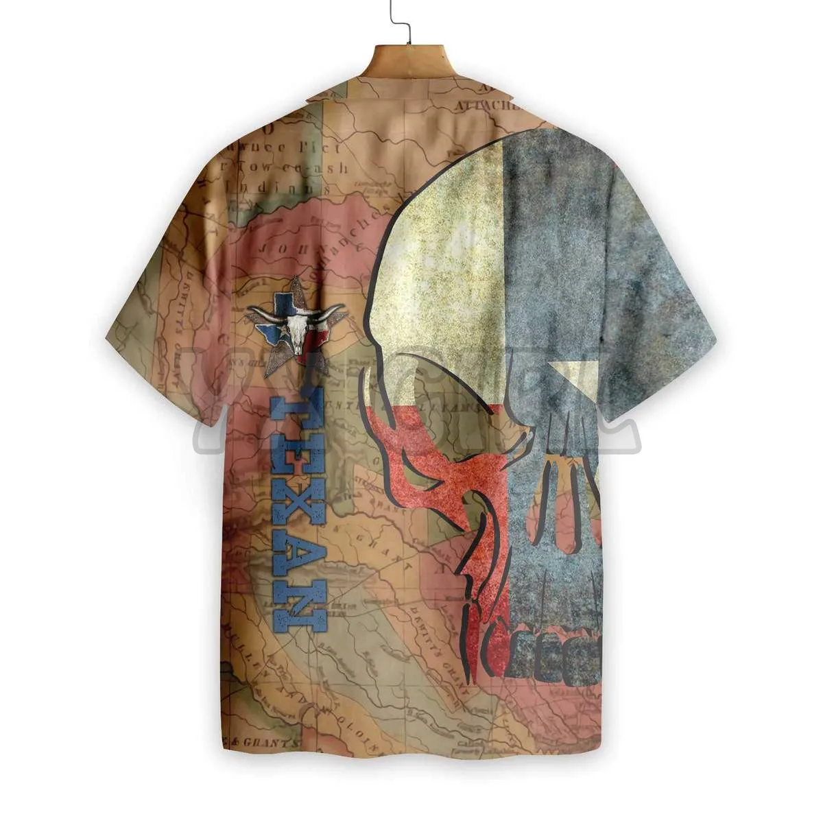 Hunting Camo And Skull 3D All Over Printed Hawaiian Shirt Men's For Women's Harajuku Casual Shirt Unisex