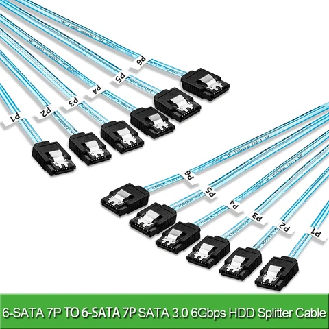 Кабель SATA к SATA, 6 портов