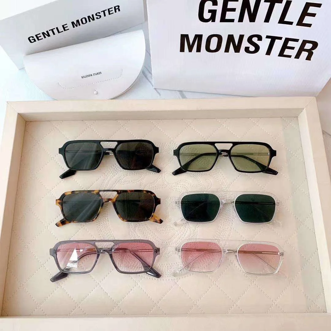 

Новинка 2021 стильные солнцезащитные очки MONSTER GM Pilot модные ацетатные поляризованные линзы для женщин и мужчин UV400 с футляром