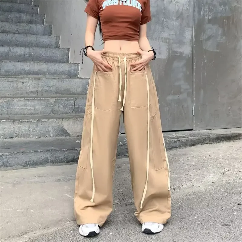 Повседневные мужские летние новые уличные модные свободные хлопковые брюки-клеш