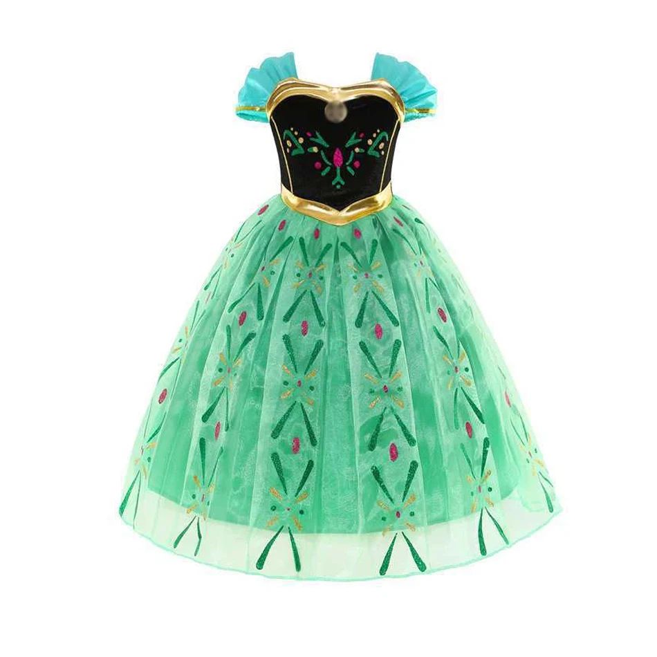 Детское Платье Принцессы Disney Рапунцель Золушка Анна Эльза маленькая Русалочка