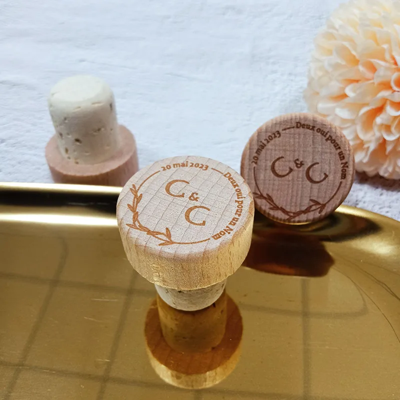 Индивидуальные искусственные деревянные винные пробки свадебное украшение