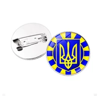 coat of arms of ukraine ukrainian map flag national emblem national flower brooch badges lapel pins