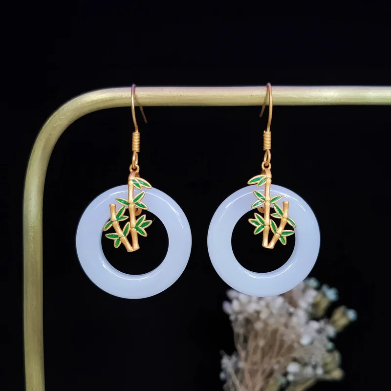 

Noble Palace Style Earrings New Vintage Earrings Water Drops Pastoral Gold Geometry Semitic Style French Pearl Earrings