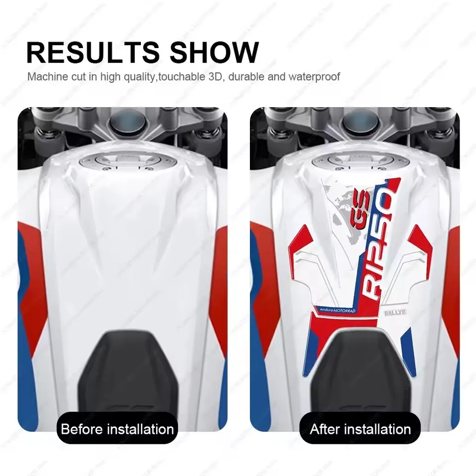 Фото Для BMW R 1250 GS Rallye 2021-2022 мотоциклетная накладка на топливный бак, наколенник, защитная наклейка, 3D гелевая наклейка из смолы, наклейки №4