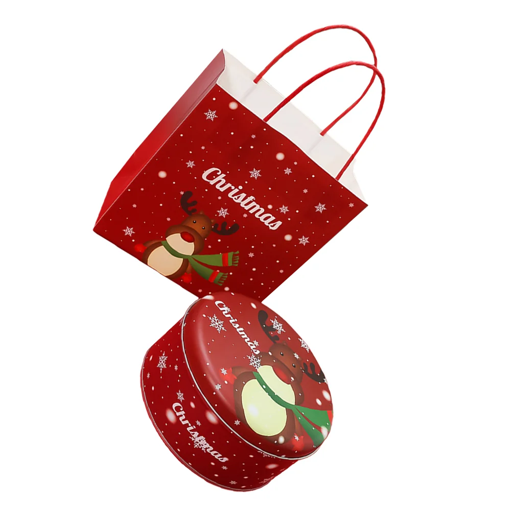 

1pc Tinplate Iron Boxes Festive Diy Candles Tin Xmas Decorative Box Candy Container Christmas Chocolate Tin