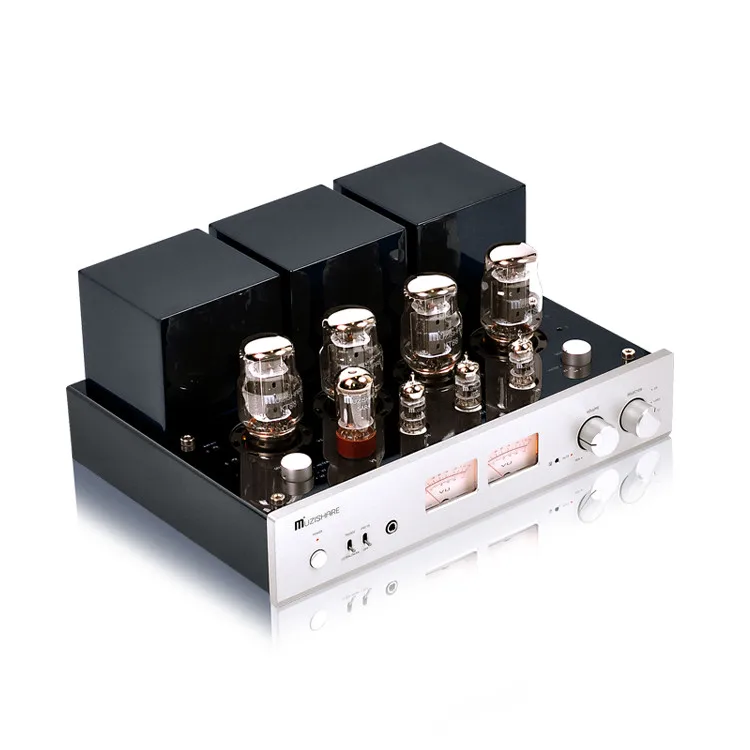 Q-019 MUZISHARE X7 Integrated Vacuum Tube Amplifier KT88x4 AB1 Push-pull Amplifier 25~45W Switch 110V/220V MM Phono