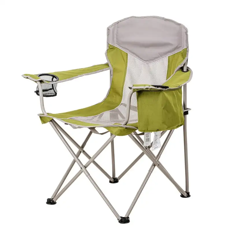 

Camp Chair with Cooler, Basil Leaf and Taupe, Green and Grey, Adult Silla hamaca colgante Chair collapsable Oversize camping cha
