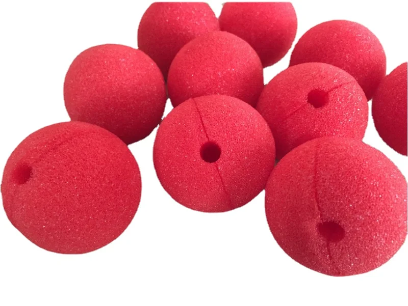 10pcs Red Sponge Clown Nose Cosplay Props Party Fun Stage Performance Prop Festival Make Up Supplies Decoration |