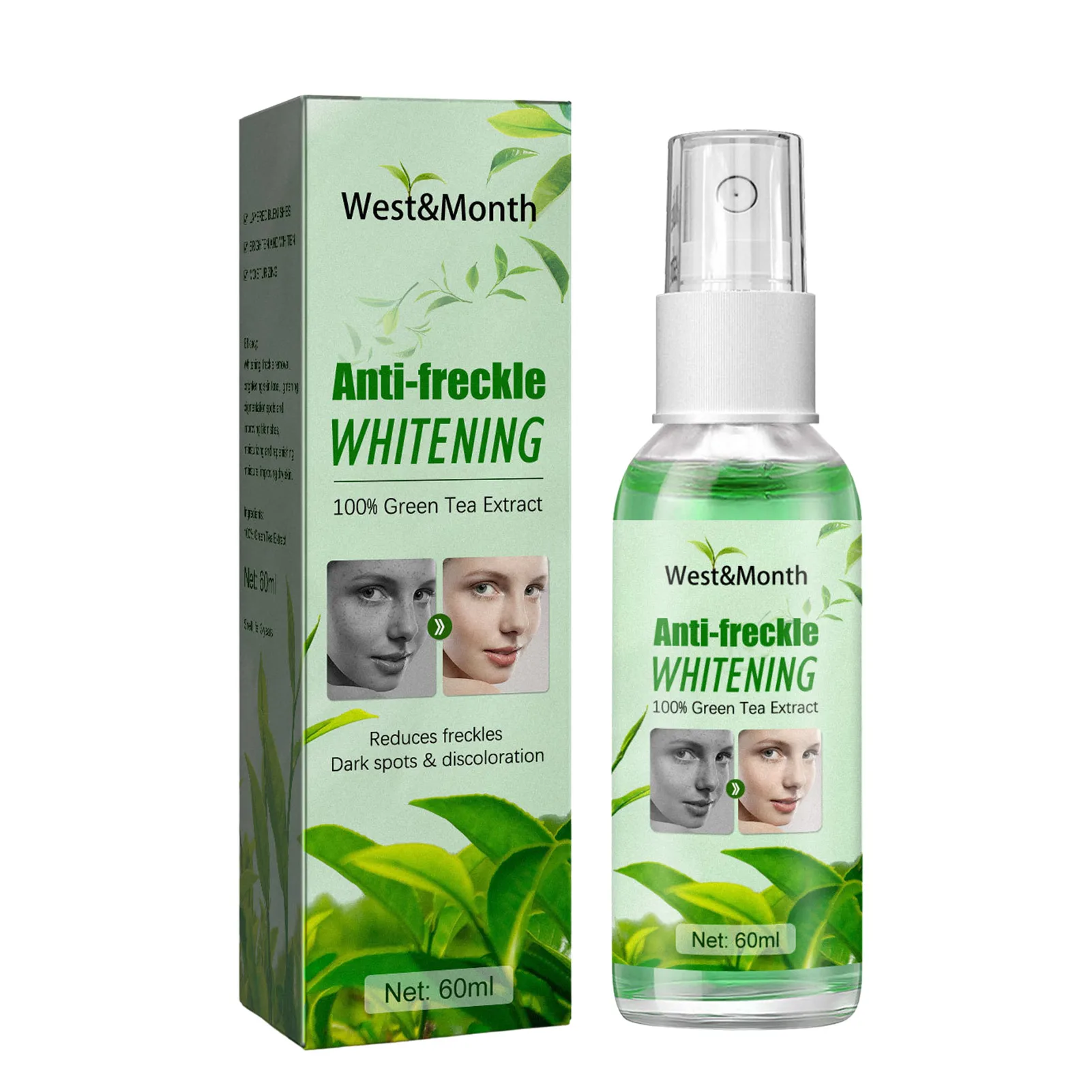 

Whitening Spray Facial Spray With Green Tea For All Skin Types Lighten Dark Spots And Pigmentation For Dry Skin Rejuvenates &
