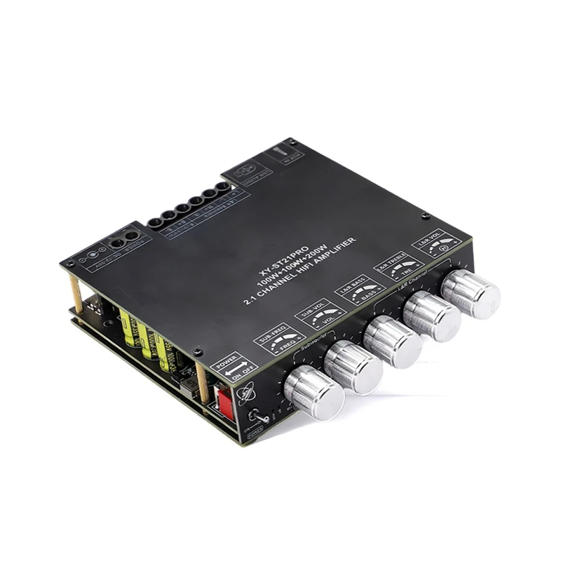 XY-ST21PRO 2 1-канальная плата цифрового усилителя Bluetooth 100 Втx2 + 200 Вт сабвуфера TPA3221