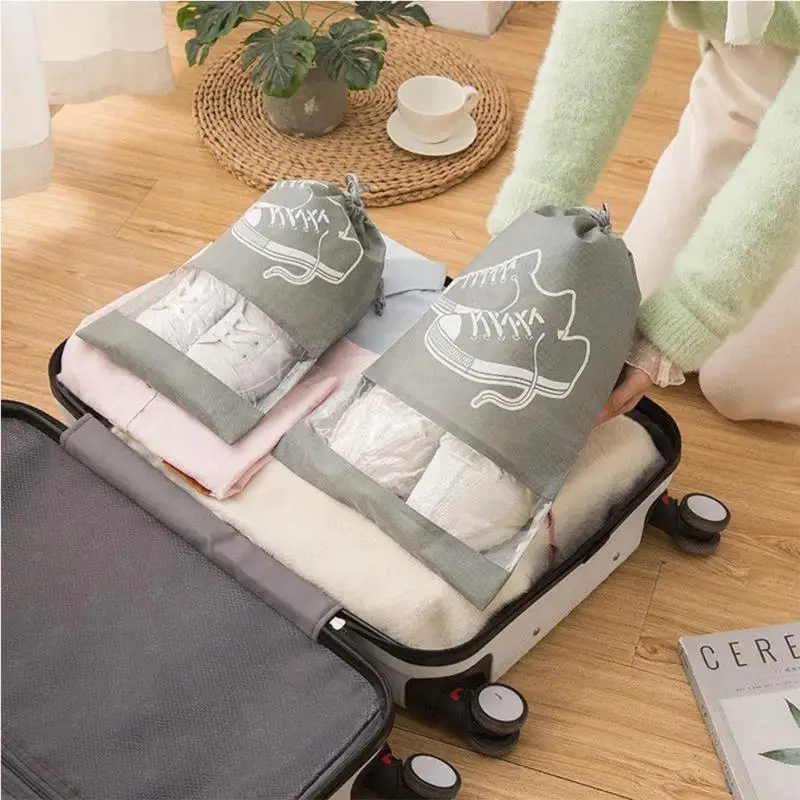 

Shoe Storage Bag Waterproof Shoes Covers Dustproof Shoes Protector Business Trip Travel Storage Organizer Household Accessories