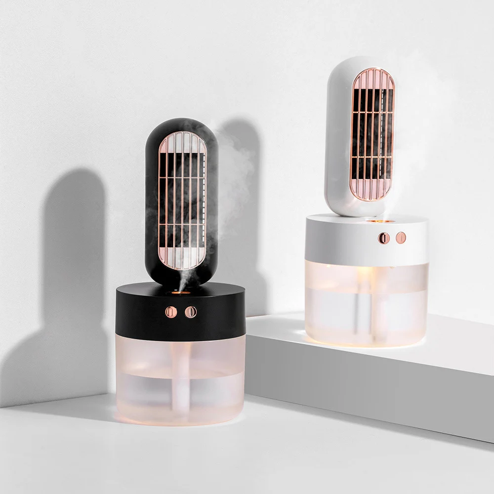 

USB Rechargeable Humidifier Fan Office Desktop Household Mute Fan Purification Air Large Capacity Water Replenishing Instrument