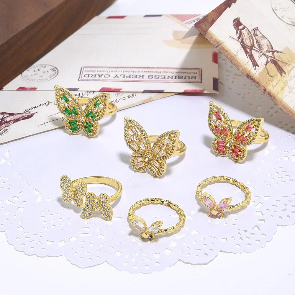 Женское кольцо в стиле хип-хоп с инкрустированным фианитом