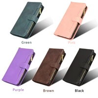 for redmi note10 je japanese edition leather wallet magnetic zipper wallet with lanyard phone retro wallet for redmi note10t jp