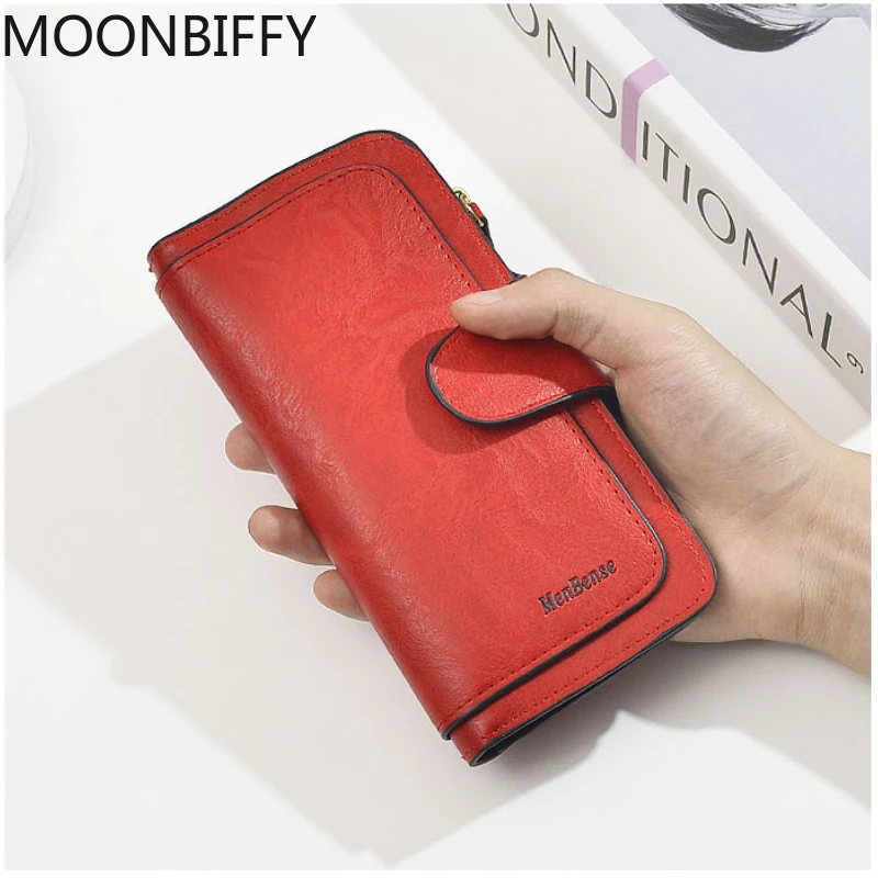 

Leather Women Wallet Three Fold Retro Women Coin Purses Vintage Mobile Phone Purse Female Coin Purse Clutch carteras para mujer