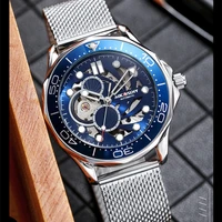 top brand aocasdiy stainless steel strap multifunctional automatic mechanical mens fashion business watch best gift