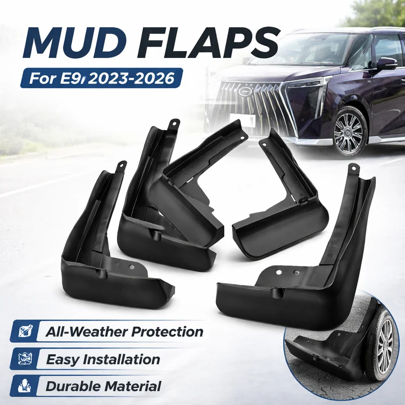 Фото Брызговики для GAC Motor E9 Zongshi/Champion Edition 2023-2025, всепогодные, легко устанавливаемые, передние и задние, сменные №1