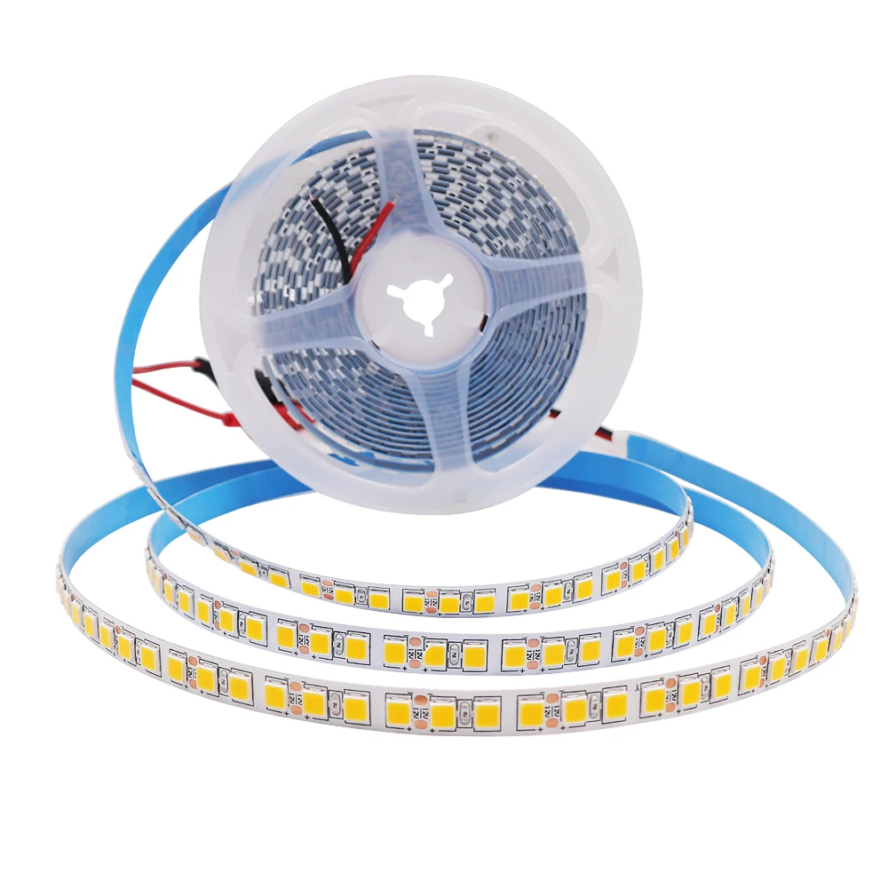 12 В постоянного тока, СВЕТОДИОДНАЯ лента SMD 5054 120 светодиодов/м IP21 IP65 IP67, водонепроницаемая гибкая лента с белым и желтым цветом, трос для освещения 5 м/рулон