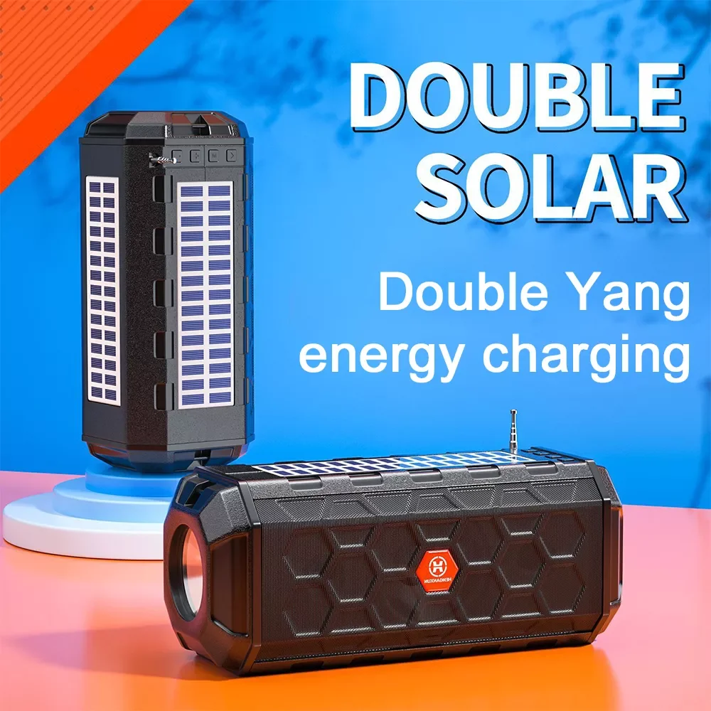 

Solar Charging Bluetooth-compatible Speaker Portable Column Wireless Stereo Music Box Outdoor Speaker Altavoces