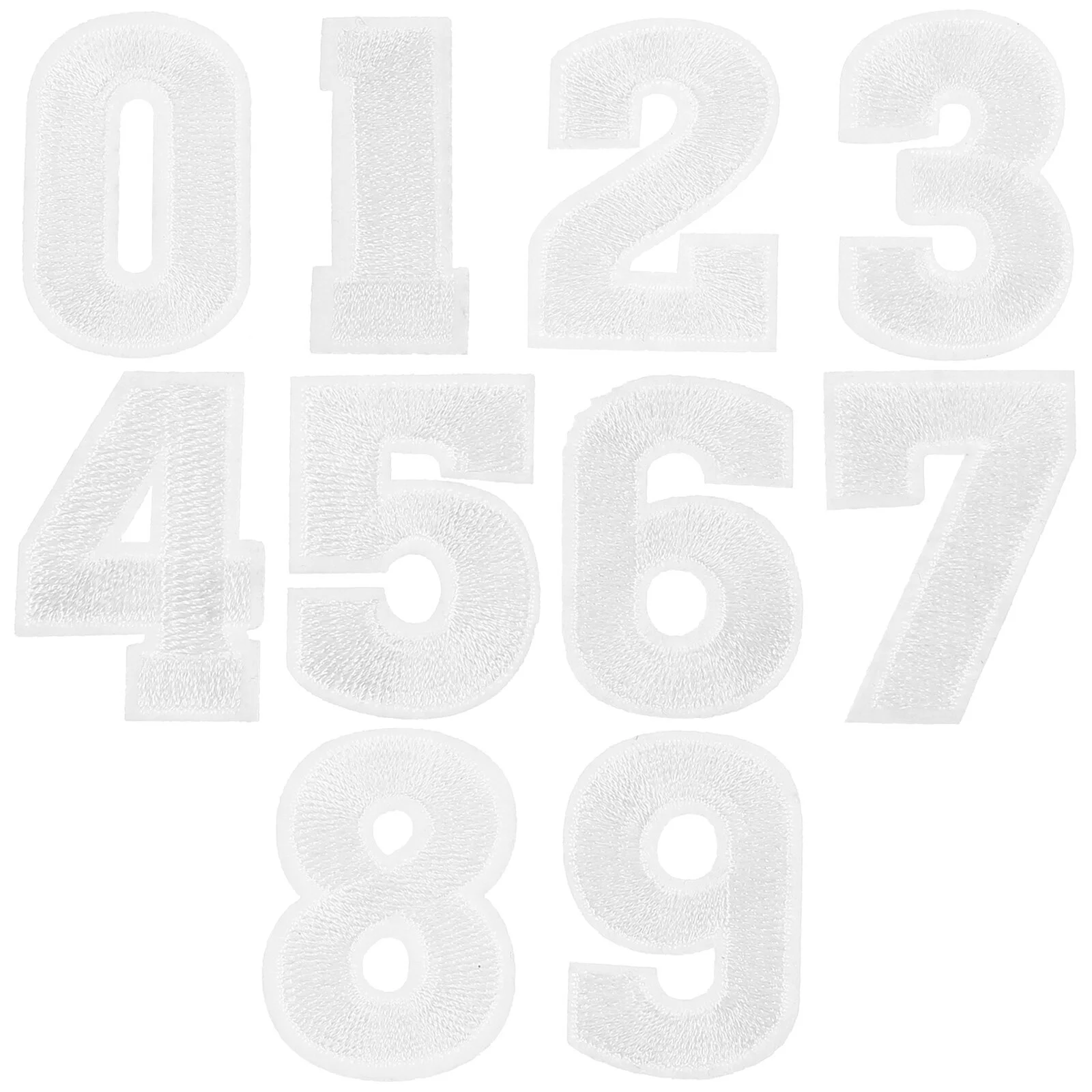 

3 Sets Sticker Clothing Repair Patches Clothes Appliques Accessories Hat DIY Twill Fabric Number Embroidered