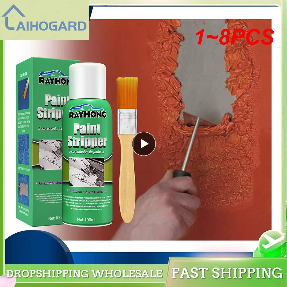 

Мощный спрей для удаления краски, 1-8 шт., 100 мл, инструмент для удаления краски, удаление краски коррозией, спрей, краска, щетка для ремонта автомобильных деталей