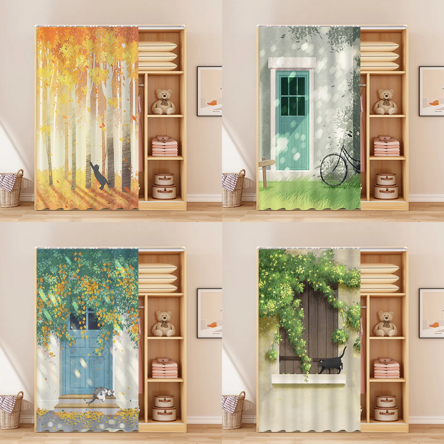 Пылезащитные Чехлы для шкафов зеркальные самоклеящиеся шторы шкафы обуви