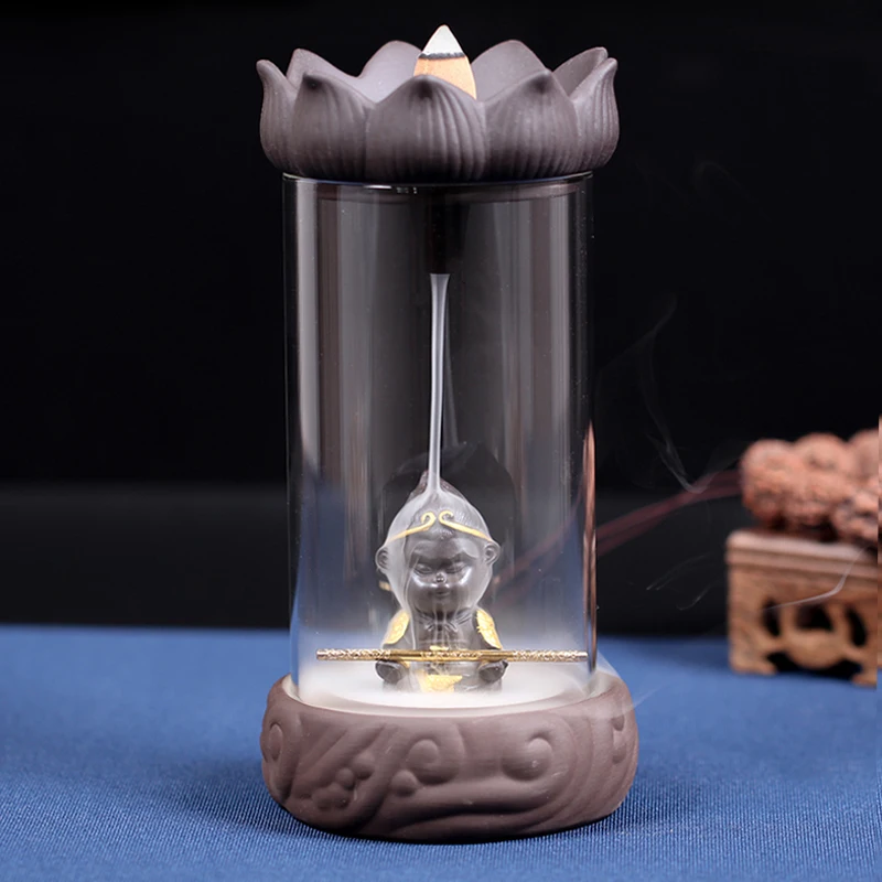 

Aesthetic Backflow Incense Holder Long Ceramic Aroma Water Fountain Incense Holder Air Freshen Quemador De Incienso Home Decor