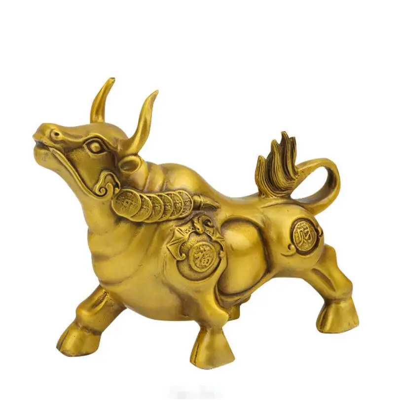 

Оптовая продажа, бронзовые украшения Ox для богатства, Бронзовые Настольные Украшения Ox, Двенадцать китайских бронзовая фигурка знака зодиа...