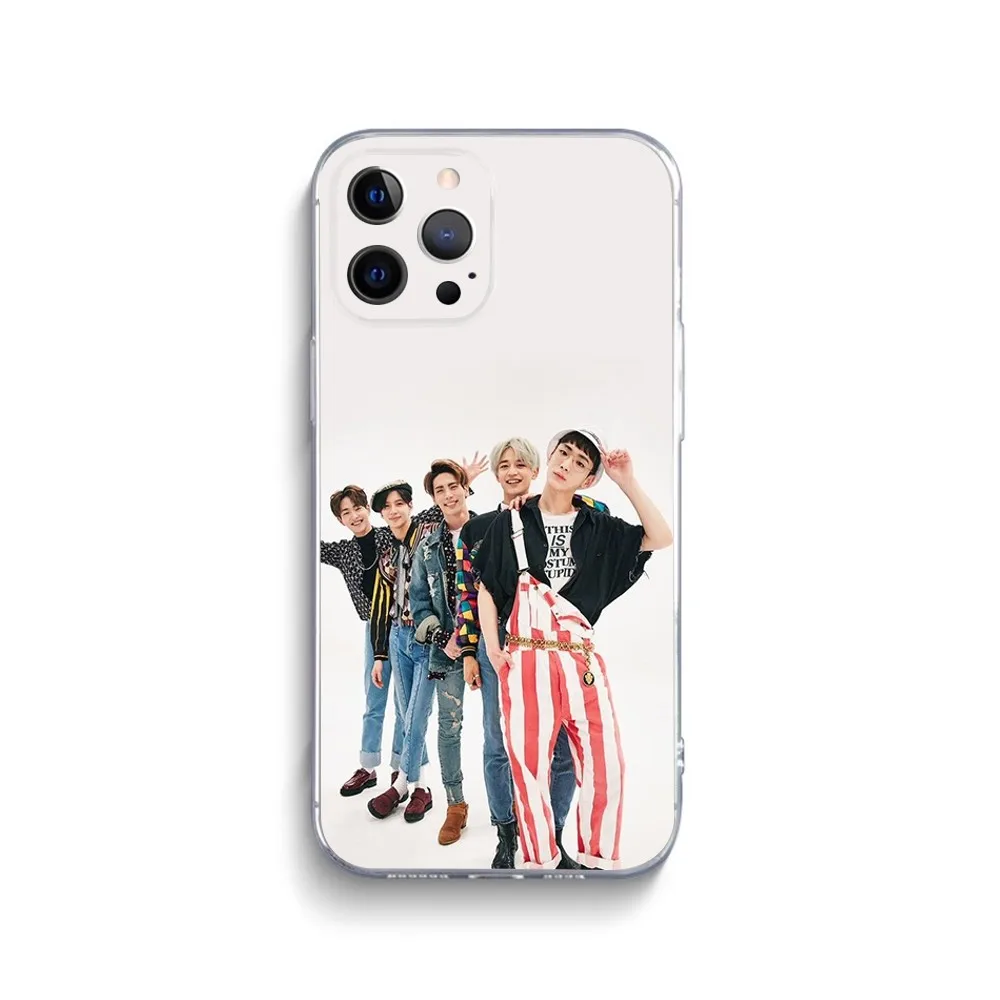 Корейский чехол для телефона Kpop S-Shinee iPhone 15 14 13 12 11 Plus Pro Max XR XS X 7 8 SE мини-прозрачный