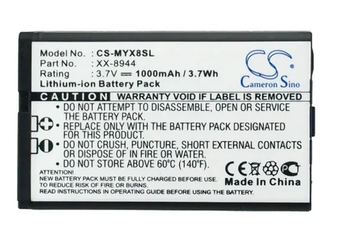 Литий-ионный аккумулятор CS емкостью 1000 мАч для Sagem MYX8, MYX-8 XX-8944