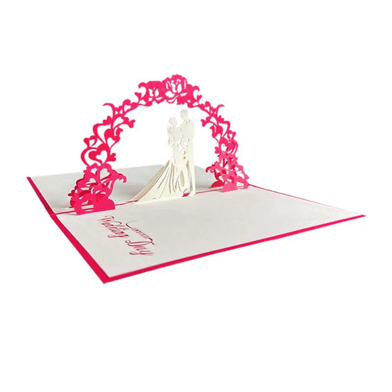 

Love Postcard 3D Pop UP Invitation Greeting Cards Wedding Valentine's Day Anniversary For Couples Wife Husband Handmade Gifts