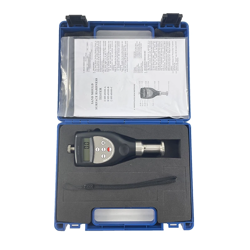 

LANDTEK New HT-6510S-B TesterDigital Sand Mould Surface Hardness Tester Gauge with Load 1500g Pressure Load 180g Unit HC