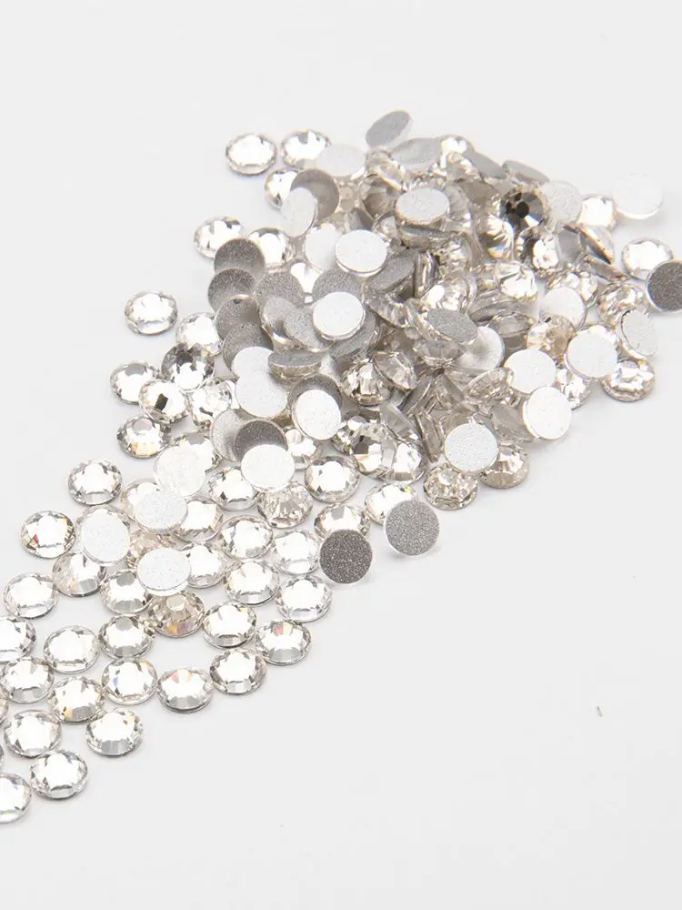 Стразы без горячей фиксации блестящие камни плоская задняя сторона круглая