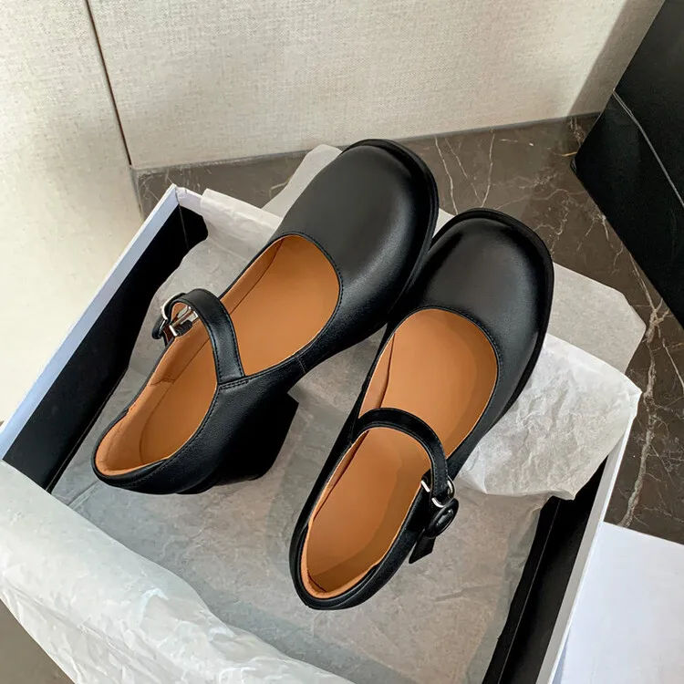 Женские классические туфли-лодочки из натуральной кожи на низком квадратном