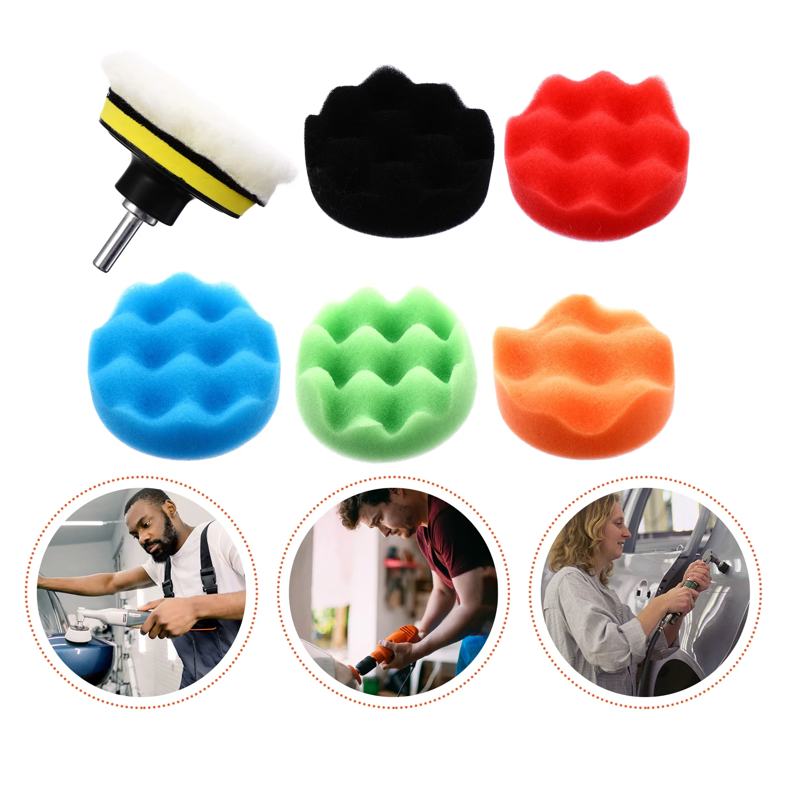 

8pcs Practical Premium Durable Buffing Sponges Polishing Pads Polishing Sponges